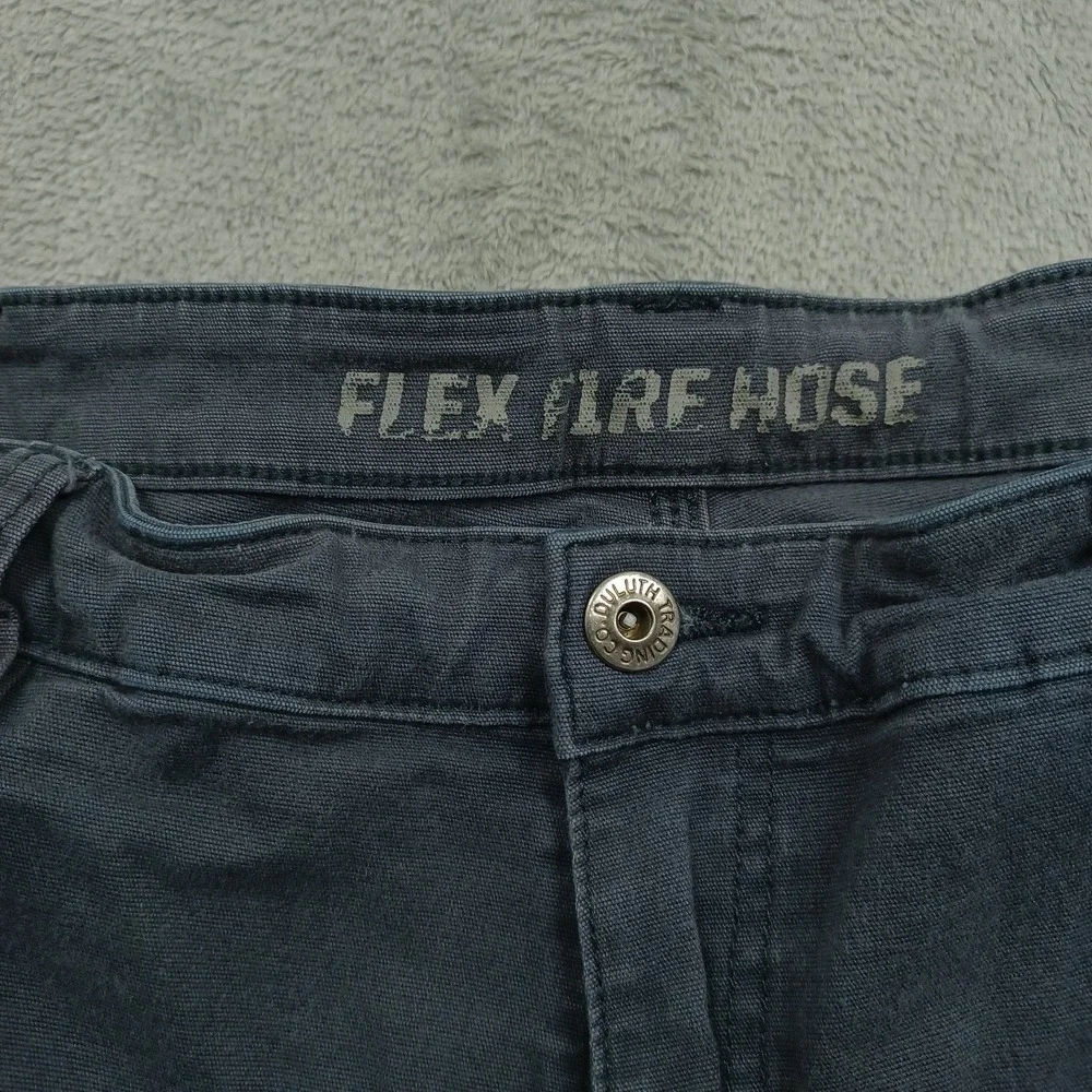 Duluth Jeans Mens 40x29‎ Gray Denim Flex Fire Hose Workwear Casual Outdoor